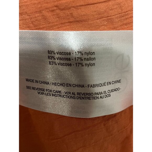 Sam Edelman Women's Sun Baked Binx Top Size M Viscose & Nylon Orange - Picture 9 of 16